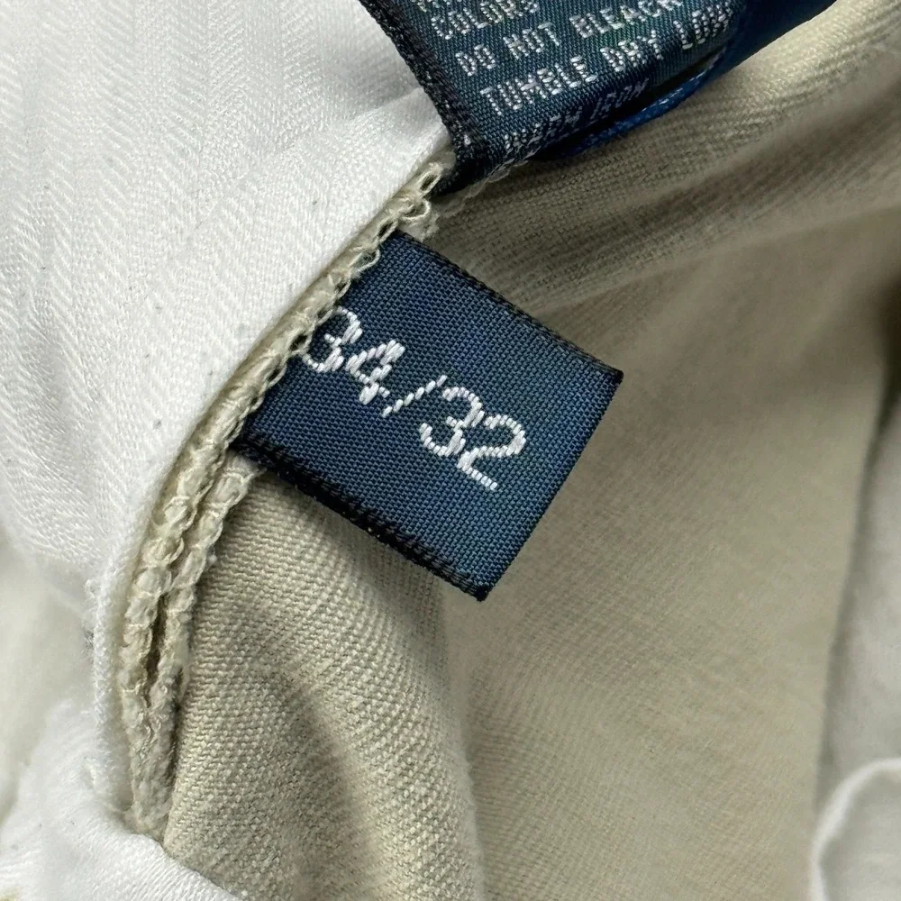 Polo Ralph Lauren Pants Men 34/32 Khaki Preston Classic Chino Trousers‎ Pocket